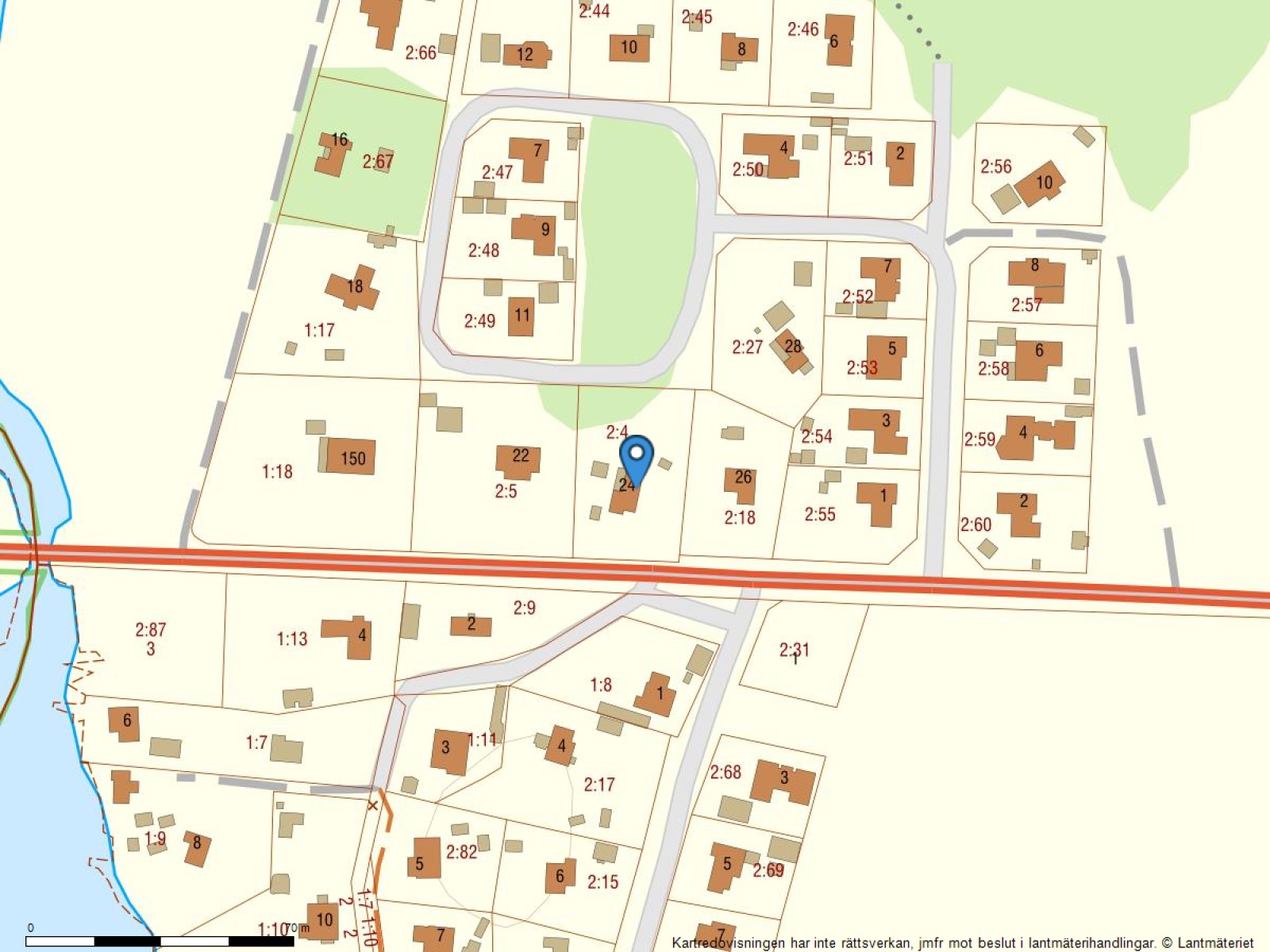 Fastighetskarta Smalasundsvägen 24