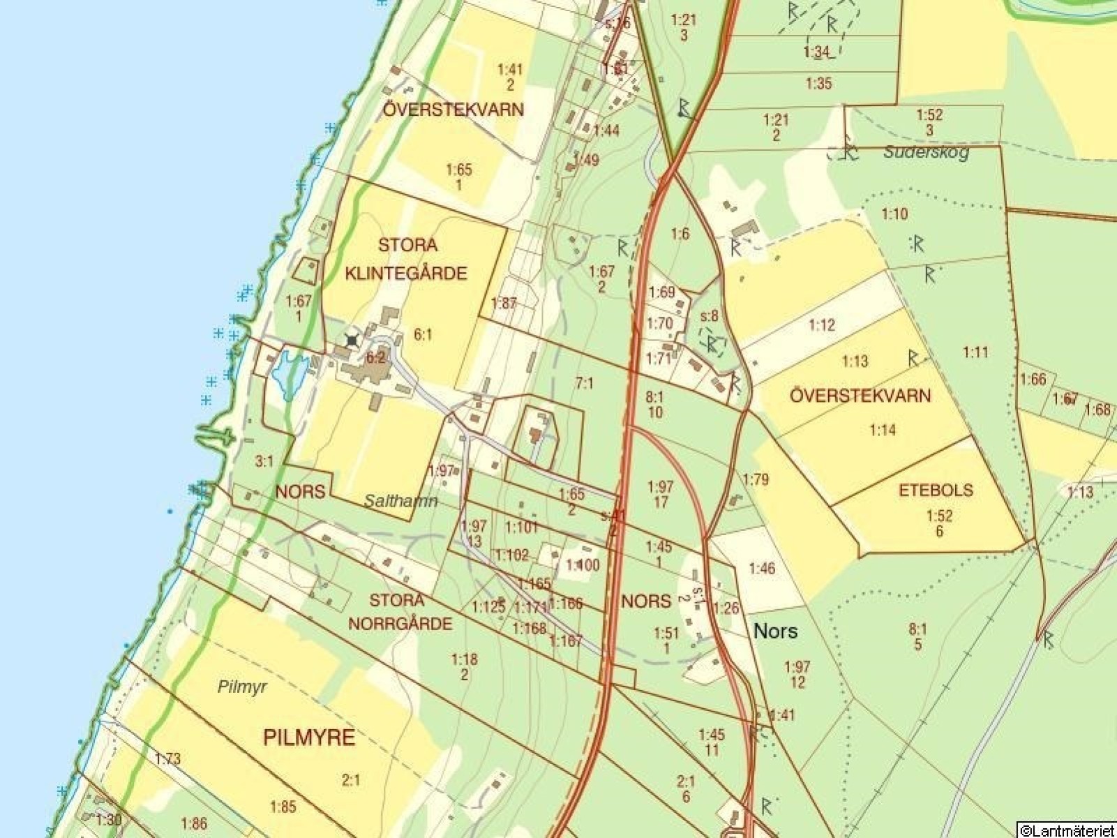 Fastighetskarta Väskinde Salthamn 691