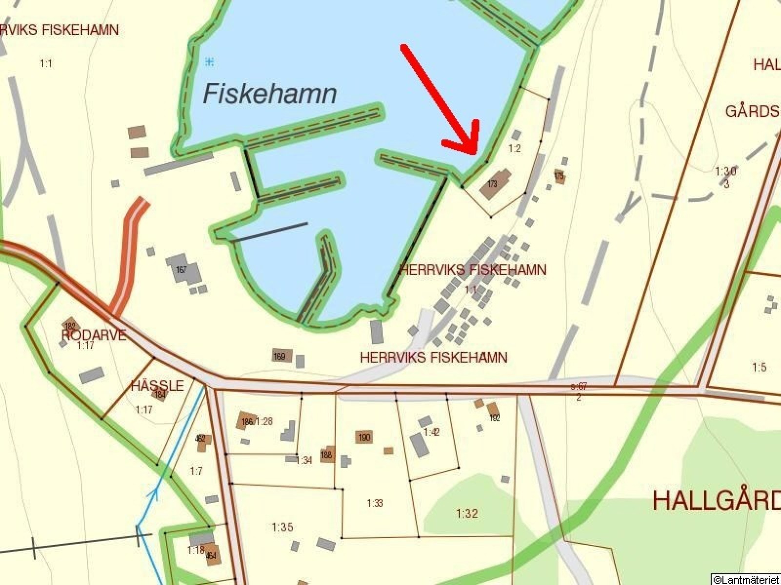 Fastighetskarta Östergarn Herrviks hamn 173