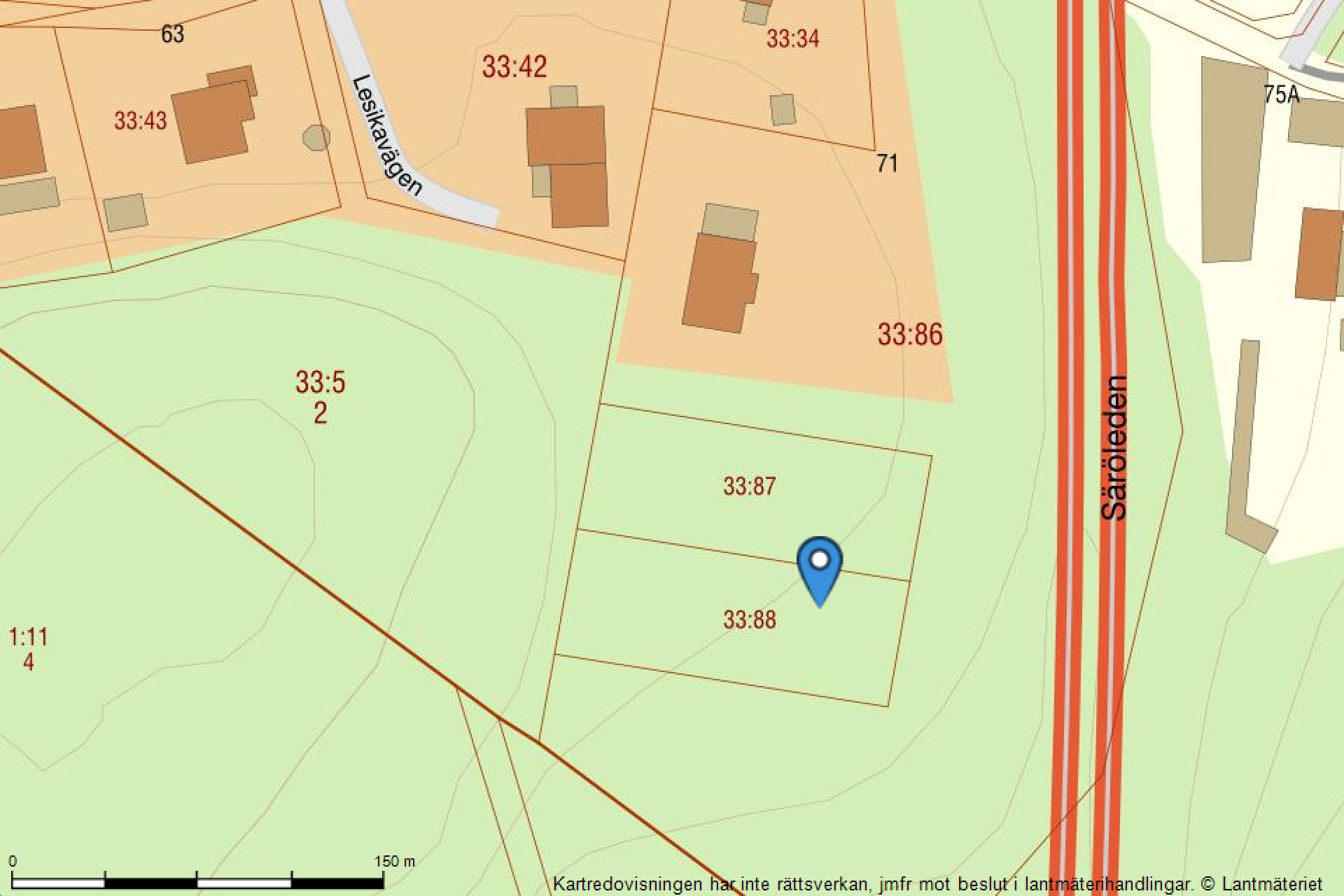 Fastighetskarta Lesikavägen 71B-15