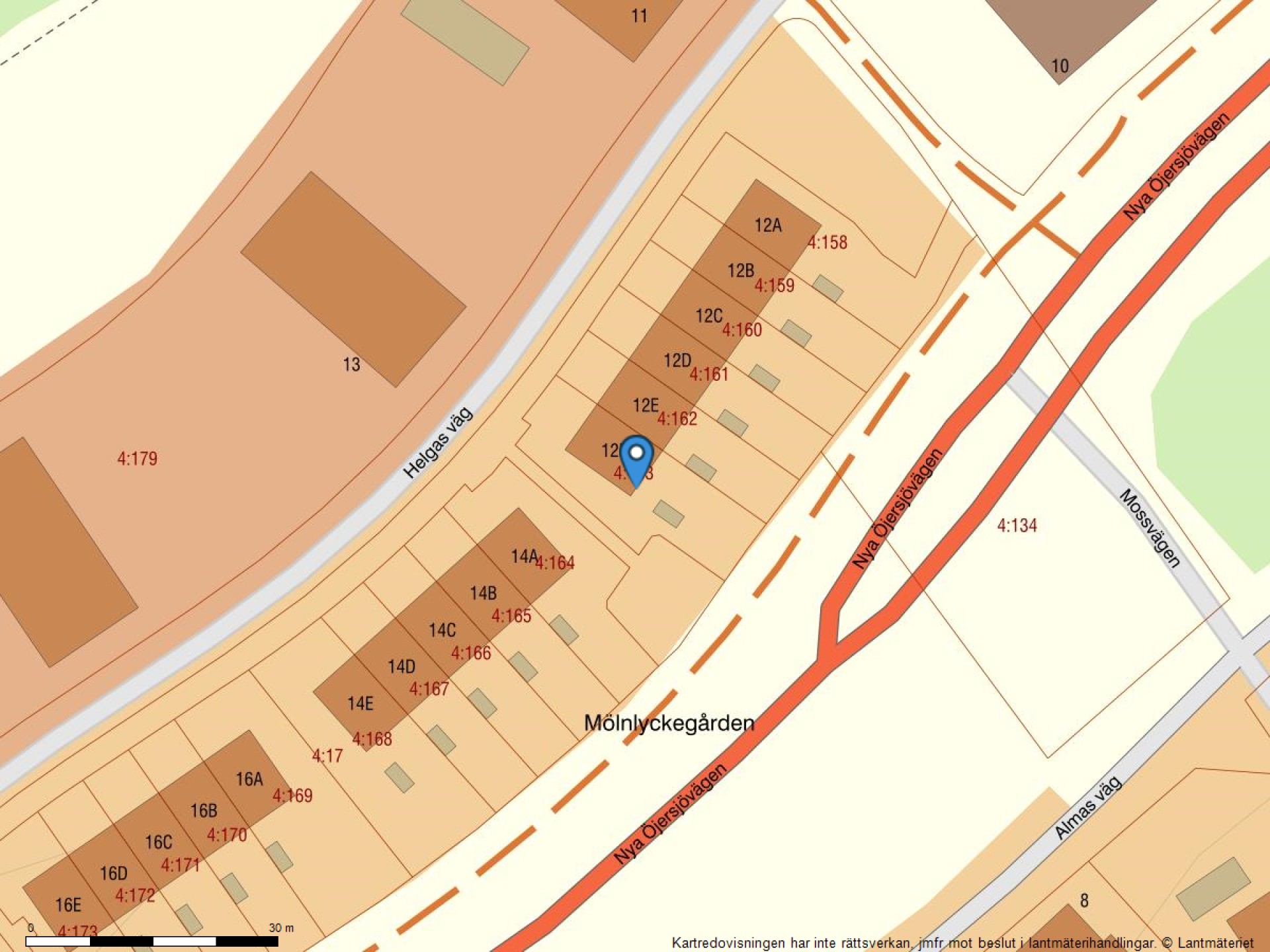Fastighetskarta Helgas väg 12F-30