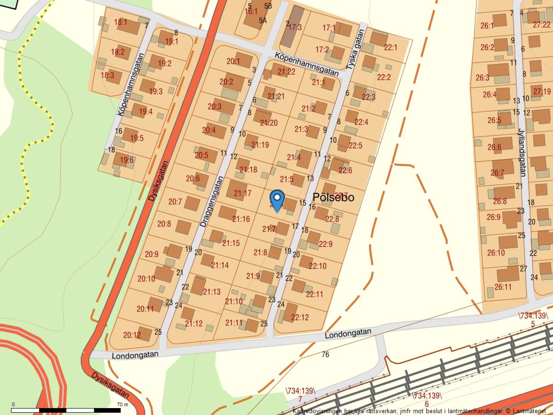 Fastighetskarta Tyska gatan 15-2