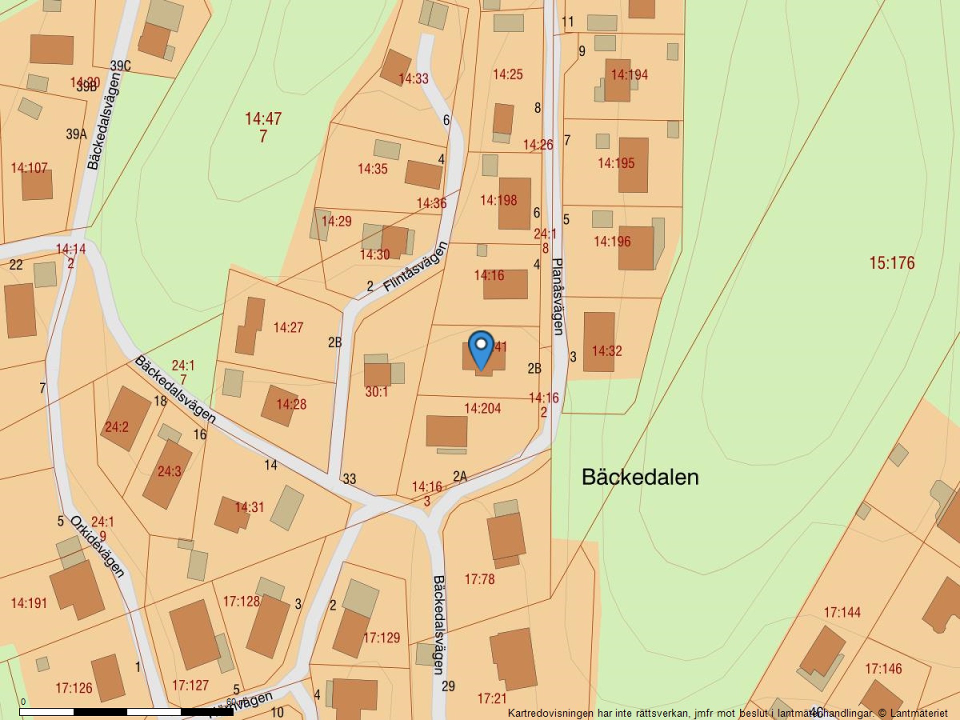 Fastighetskarta Planåsvägen 2B-46