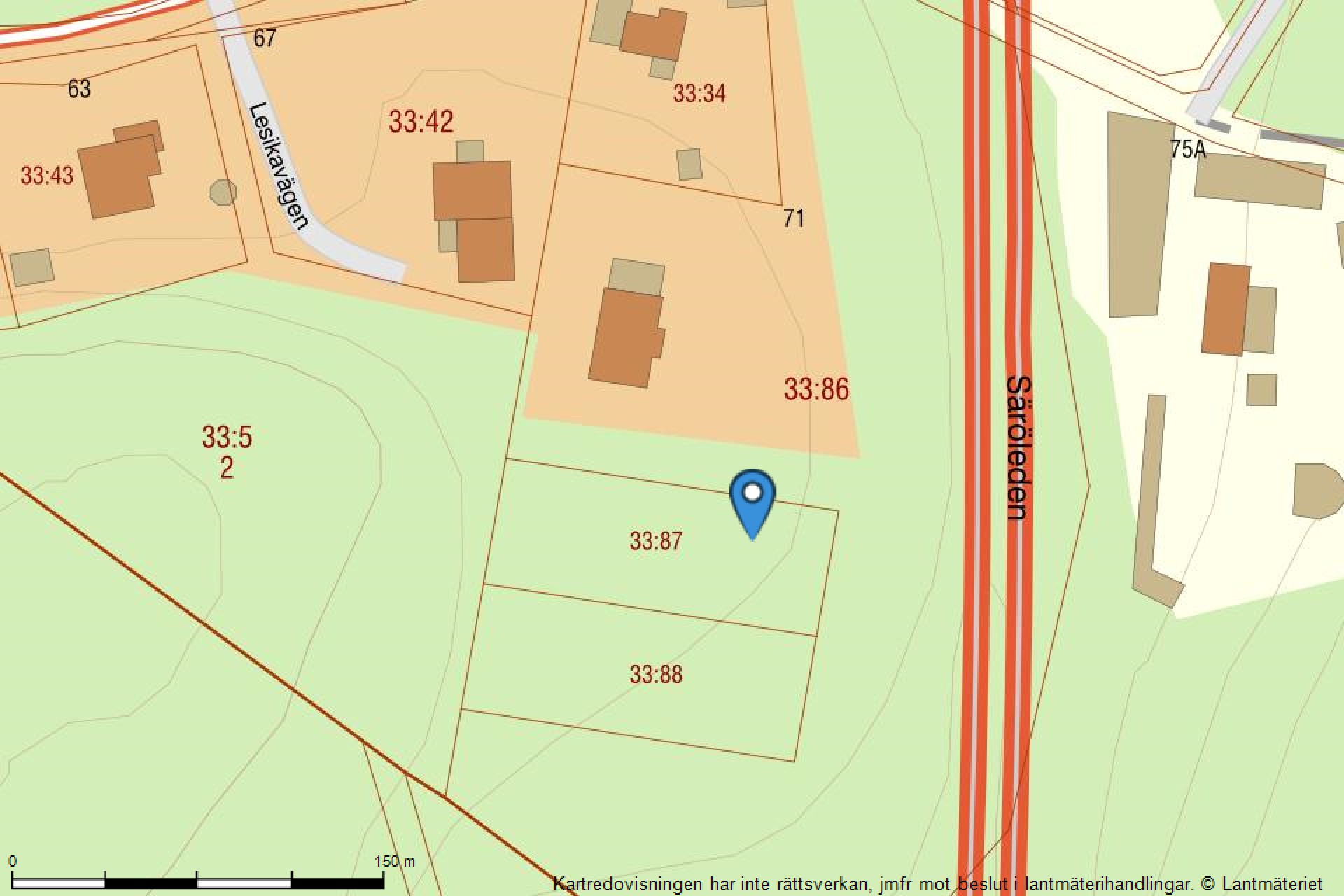 Fastighetskarta Lesikavägen 71A-16