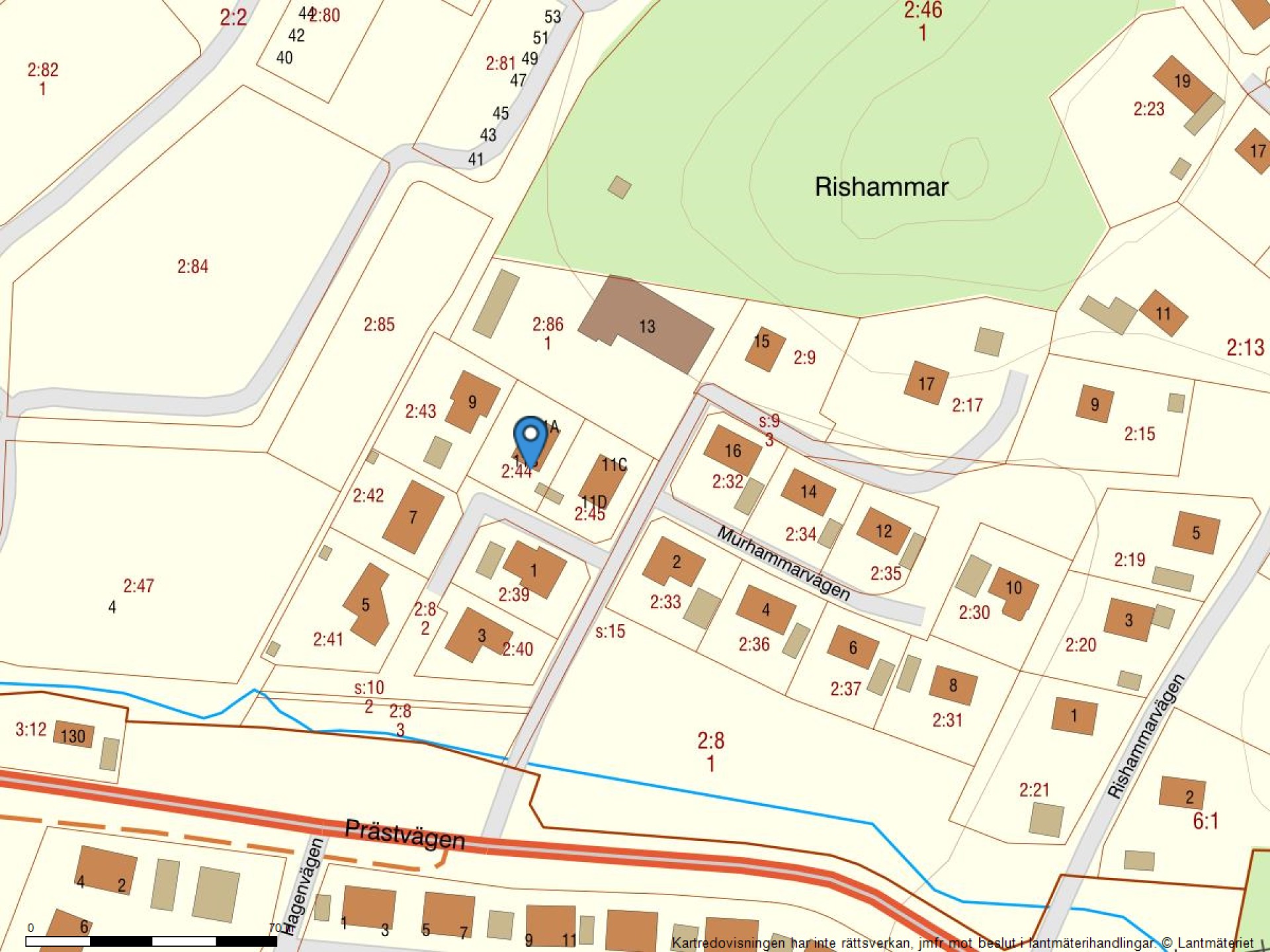 Fastighetskarta Murhammarvägen 11B-21