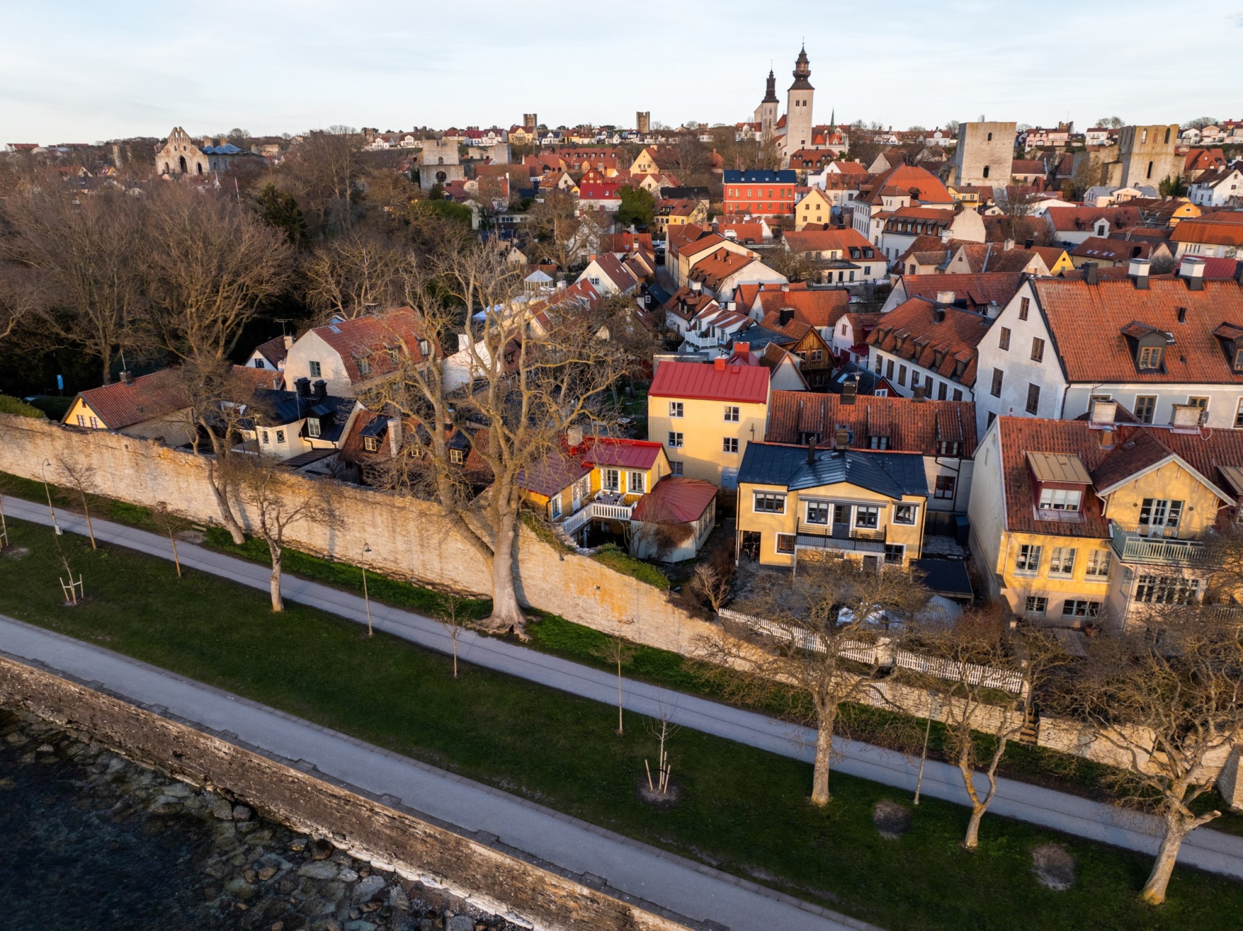 Visby från ovan Funcks gränd 2