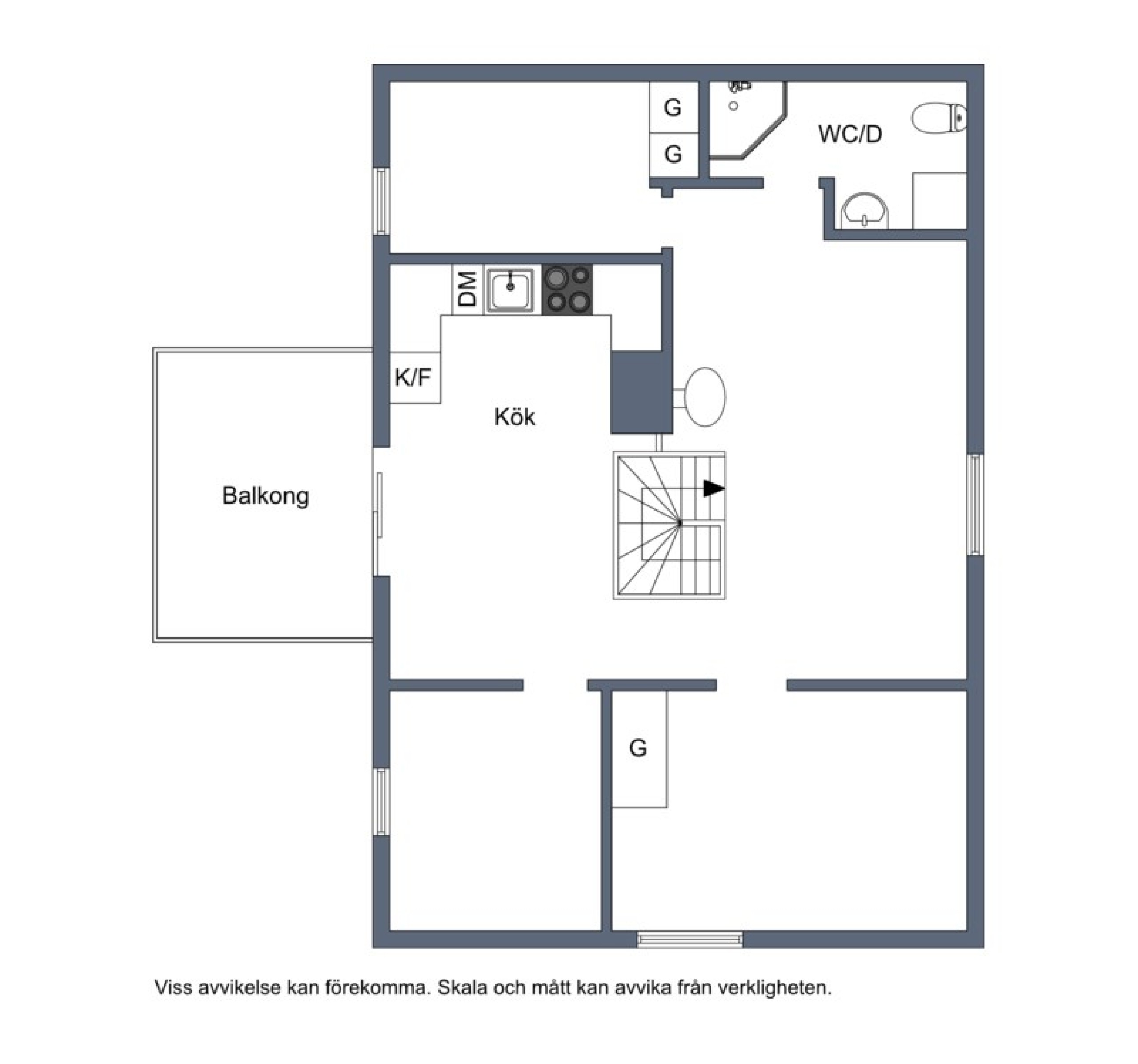 Övre plan Södra Murgatan 9A