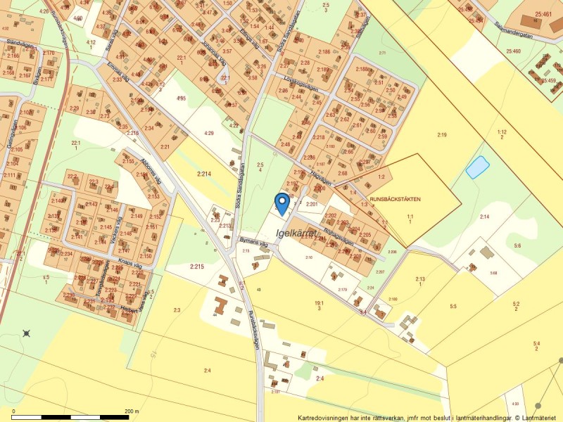 Fastighetskarta Igelkärrsvägen 1